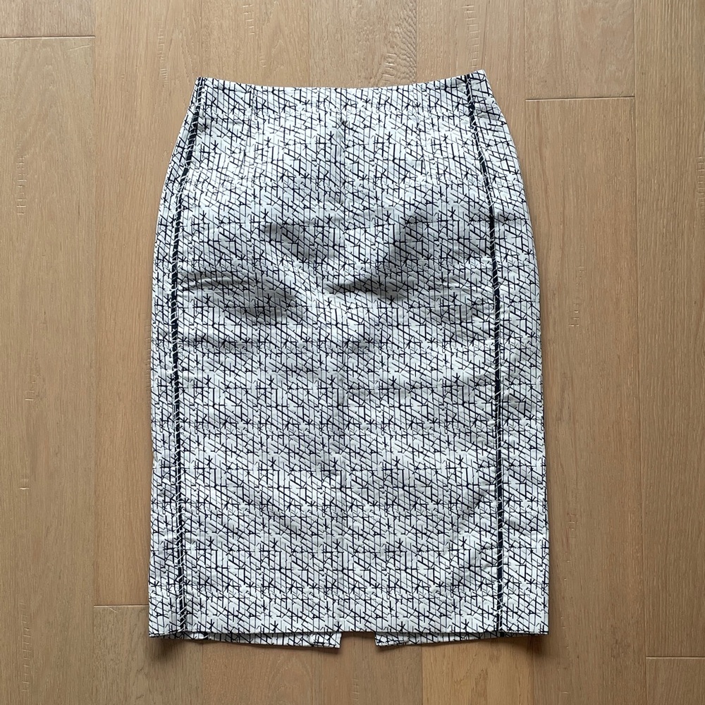 Elegant Black and cream Pencil Skirt
